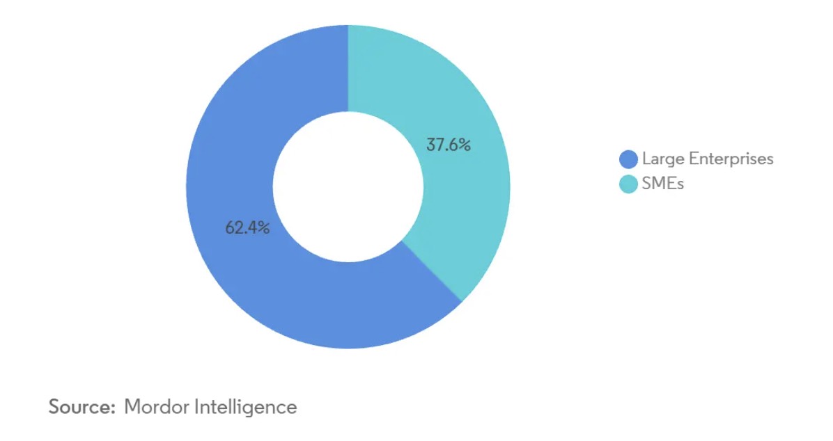 Software development market share by organization size